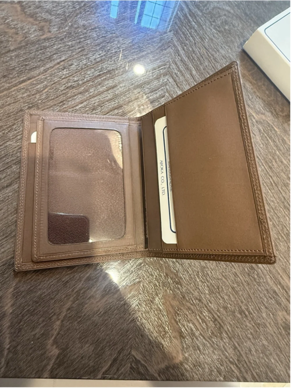 Givenchy Brown Leather Bi-Fold Wallet / Passport Holder NEW w/ Box & COA
